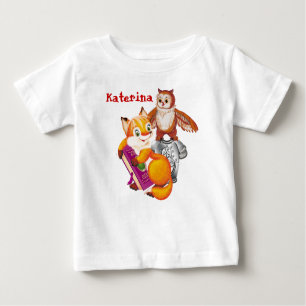 Fuchs und Eule Baby T-shirt