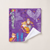 Fuchs und Eule Badhandtuch Set (Waschlappen)