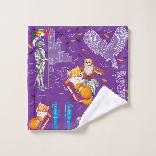 Fuchs und Eule Badhandtuch Set (Waschlappen)