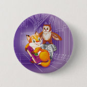 Fuchs und Eule Button (Vorderseite)