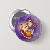 Fuchs und Eule Button (Vorne & Hinten)