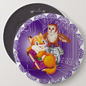 Fuchs und Eule Button (Vorne & Hinten)