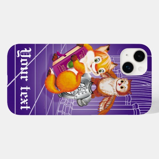 Fuchs und Eule Case-Mate iPhone Hülle (Rückseite (Horizontal))