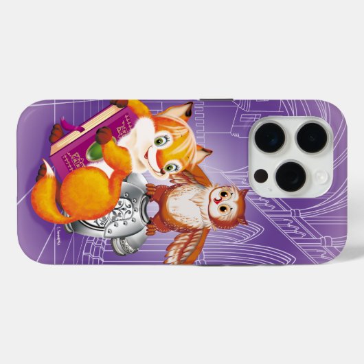 Fuchs und Eule Case-Mate iPhone Hülle (Rückseite (Horizontal))