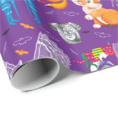 Fuchs und Eule Geschenkpapier (Rolleneckpunkt)