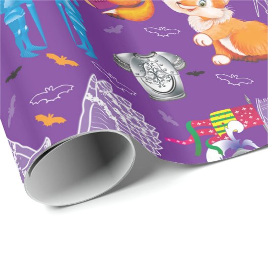 Fuchs und Eule Geschenkpapier (Rolleneckpunkt)