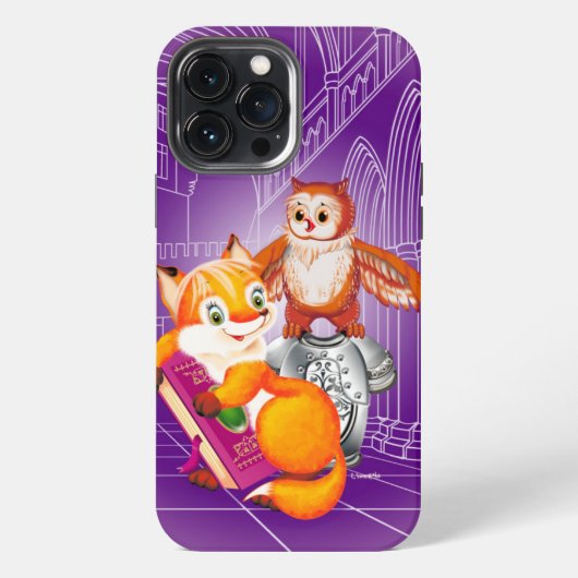 Fuchs und Eule iPhone Hülle (Rückseite)