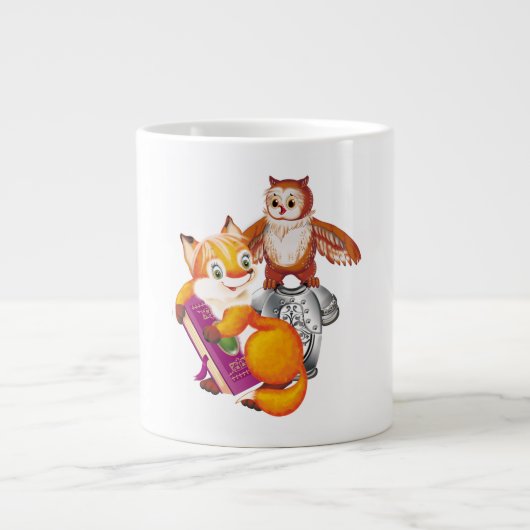 Fuchs und Eule Jumbo-Tasse (Vorderseite)