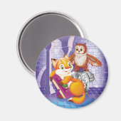 Fuchs und Eule Magnet (Vorderseite/Rückseite)