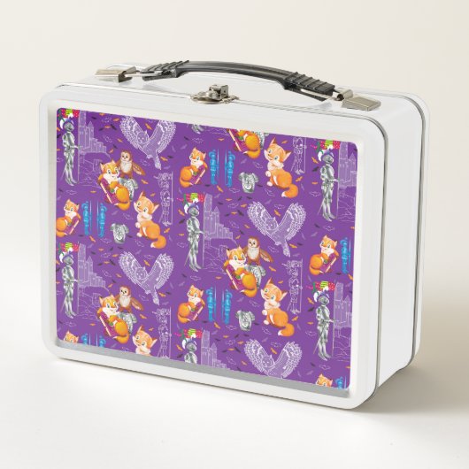 Fuchs und Eule Metall Brotdose (Vorderseite)