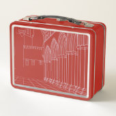 Fuchs und Eule Metall Brotdose (Rückseite)