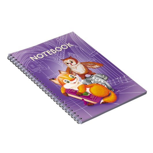 Fuchs und Eule Notizblock (Rechte Seite)