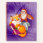 Fuchs und Eule Notizblock (Vorderseite)