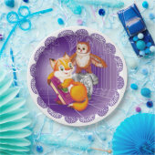 Fuchs und Eule Pappteller (Party)