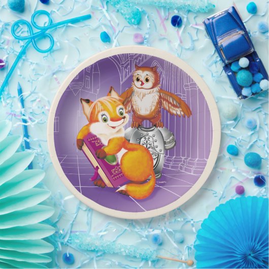 Fuchs und Eule Pappteller (Party)