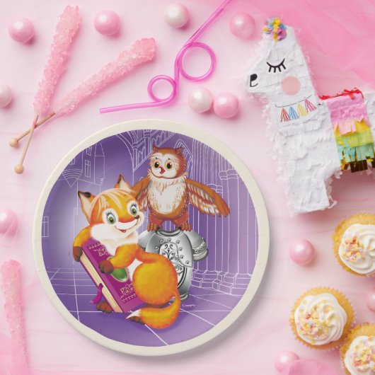 Fuchs und Eule Pappteller (Party)