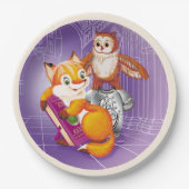 Fuchs und Eule Pappteller (Vorderseite)