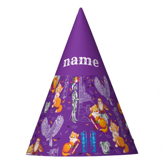 Fuchs und Eule Partyhütchen (Vorderseite)