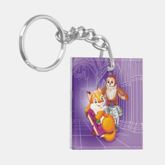 Fuchs und Eule Schlüsselanhänger (Vorderseite links)