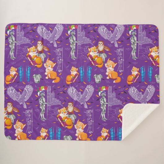 Fuchs und Eule Sherpadecke (Vorderseite (Horizontal))