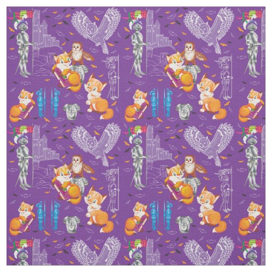 Fuchs und Eule Stoff (Muster)