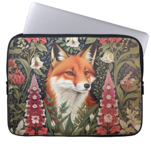 Fuchs und Fingerhutblumen, inspiriert von William Laptopschutzhülle