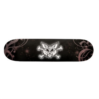 Fuchs und gekreuzte Knochen Skateboard