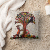 Fuchs und Krähe Kissen (Decke)