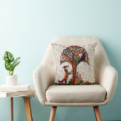 Fuchs und Krähe Kissen (Stuhl )