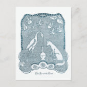 Fuchs und Kranblau Postkarte (Vorderseite)