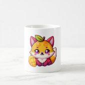 Fuchs und Mango Süße Kunst Kaffeetasse (Mittel)