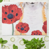 Fuchs und Mohn Handtuch (Gefaltet)