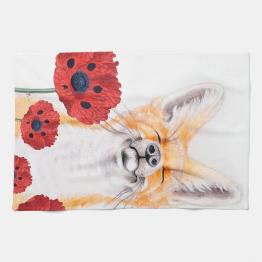 Fuchs und Mohn Handtuch (Horizontal)