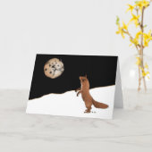 Fuchs und Mond Karte (Gelbe Blume)