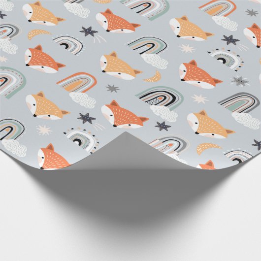 Fuchs und Rainbows Geschenkpapier (Ecke)