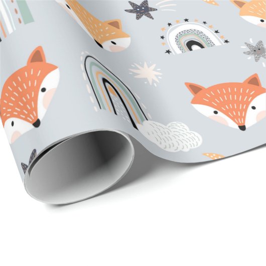 Fuchs und Rainbows Geschenkpapier (Rolleneckpunkt)