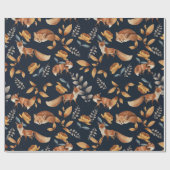 Fuchs und Rose Geschenkpapier (Flach)