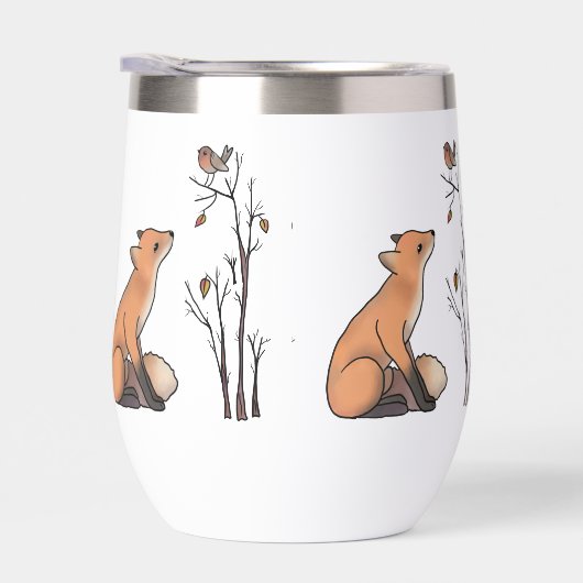 Fuchs und Rotkehlchen (Rechts)