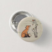 Fuchs und Rotkehlchen Button (Vorne & Hinten)