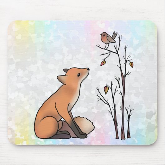 Fuchs und Rotkehlchen Mousepad (Vorne)