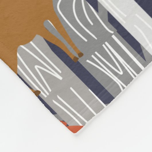 Fuchs-und Rotwild-Waldgewohnheit Fleecedecke (Ecke)