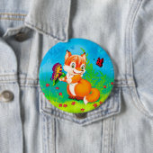 Fuchs und Schmetterling Button (Beispiel)