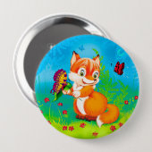 Fuchs und Schmetterling Button (Vorne & Hinten)