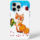 Fuchs und Schmetterling Case-Mate iPhone Hülle (Rückseite)