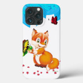 Fuchs und Schmetterling Case-Mate iPhone Hülle (Rückseite)