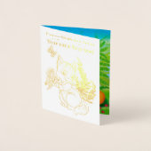 Fuchs und Schmetterling Folienkarte (Vorderseite)