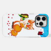 Fuchs und Schmetterling iPhone Hülle (Rückseite (Horizontal))
