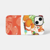 Fuchs und Schmetterling iPhone Hülle (Rückseite (Horizontal))