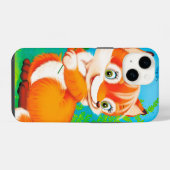 Fuchs und Schmetterling iPhone Hülle (Rückseite (Horizontal))