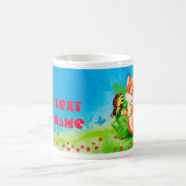 Fuchs und Schmetterling Kaffeetasse (Mittel)